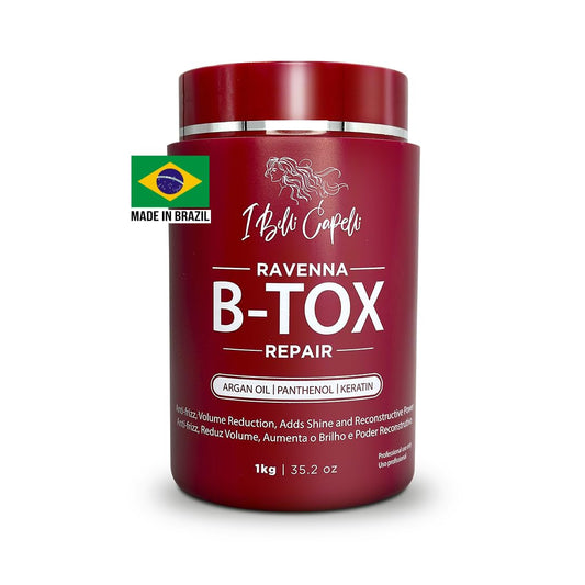 I Belli Capelli Ravenna Repair B-tox Hair Treatment -Cirugia Capilar Para El Cabello, Formaldehyde-Free, Long Lasting, Anti-Frizz, Smoothing, 35.2 oz