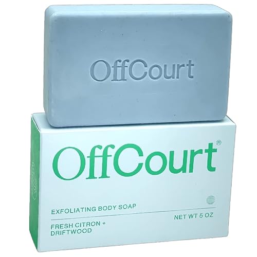OffCourt Exfoliating Bar Soap - Whole Body, Deep Cleansing and Hydrating Soap for Men & Women - All Skin Types - Non-Drying Bar - Fresh Citrus Scent Beauty & Personal Care OffCourt