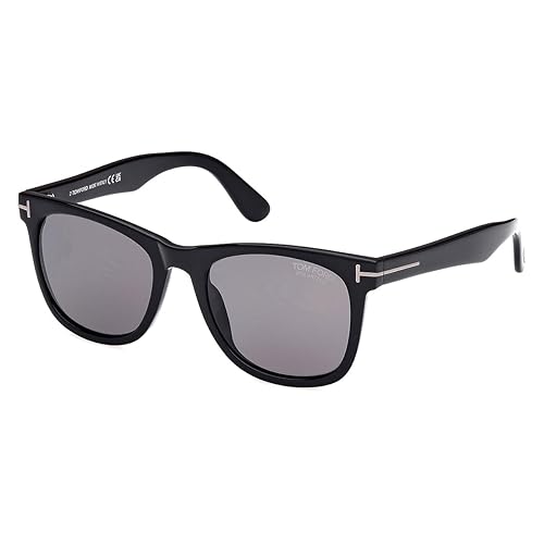 Tom Ford Kevyn Polarized Smoke Square Men's Sunglasses FT1099-N 01D 52, Shiny Black