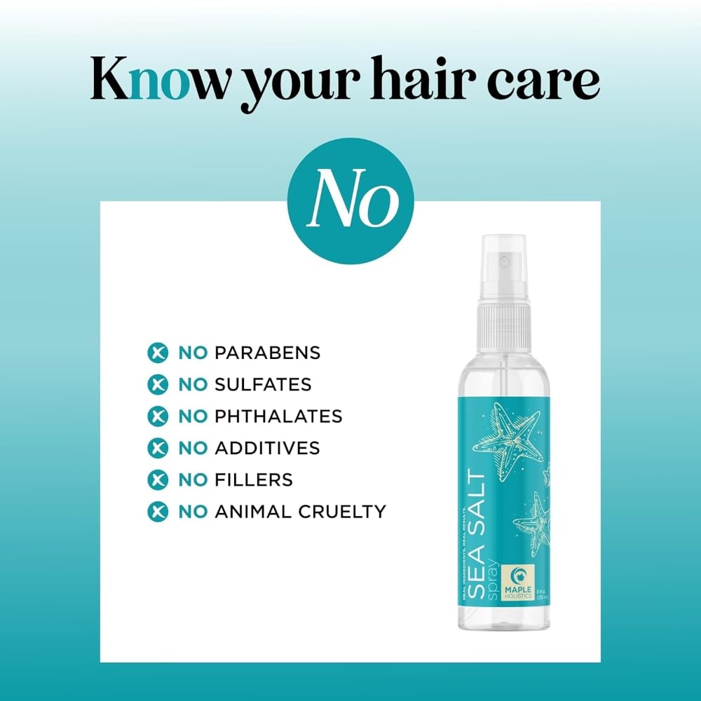 Volumizing Sea Salt Spray for Hair - Texturizing Beach Waves Spray & Hair Mist Curl Activator - Non Sticky Styling Beach Hair Spray for Men and Women