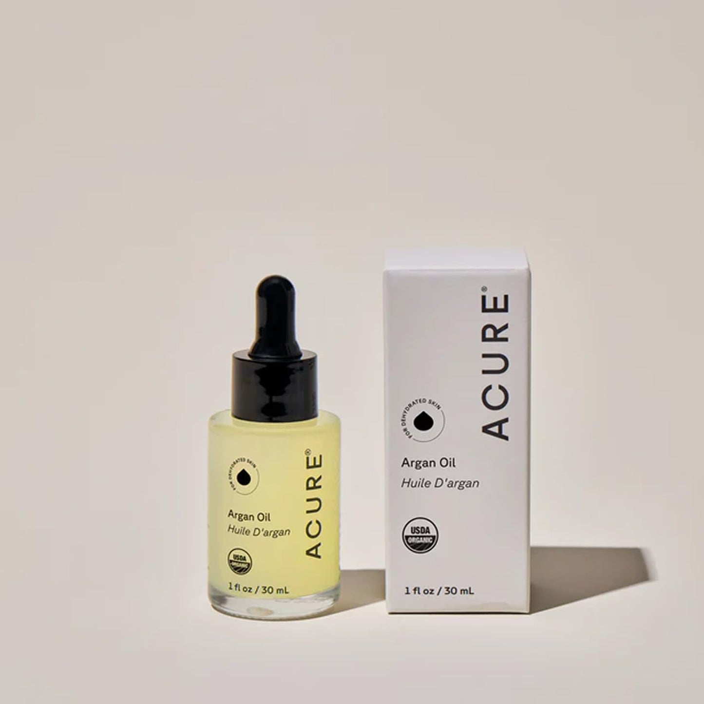 Acure The Essentials Argan Oil - Organic Argan Oil for Hair & Skin, Pure Nourishing Moisture Treatment for Face & Body, Carrier Oil for Essential