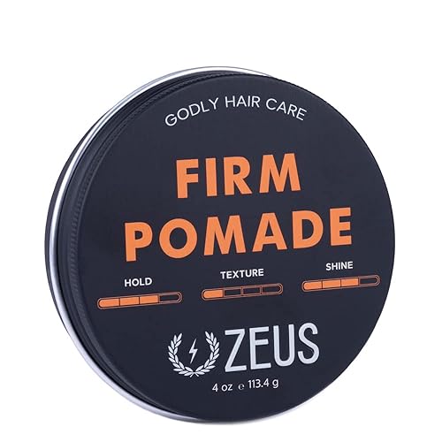 ZEUS Water-Based Pomade, Natural Shine All Day Hold - MADE IN USA (4 oz.)