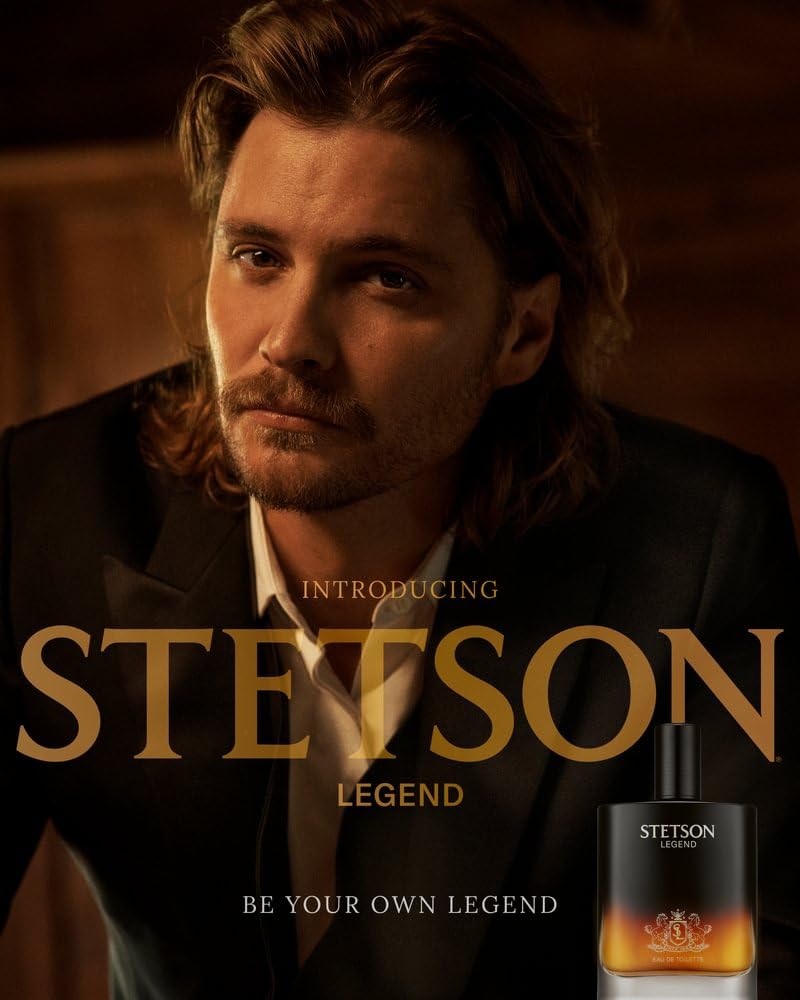 STETSON Legend - With Notes of Bergamot Zest, Lavender Essence, and Tonka Bean - 3.4 Fl Oz