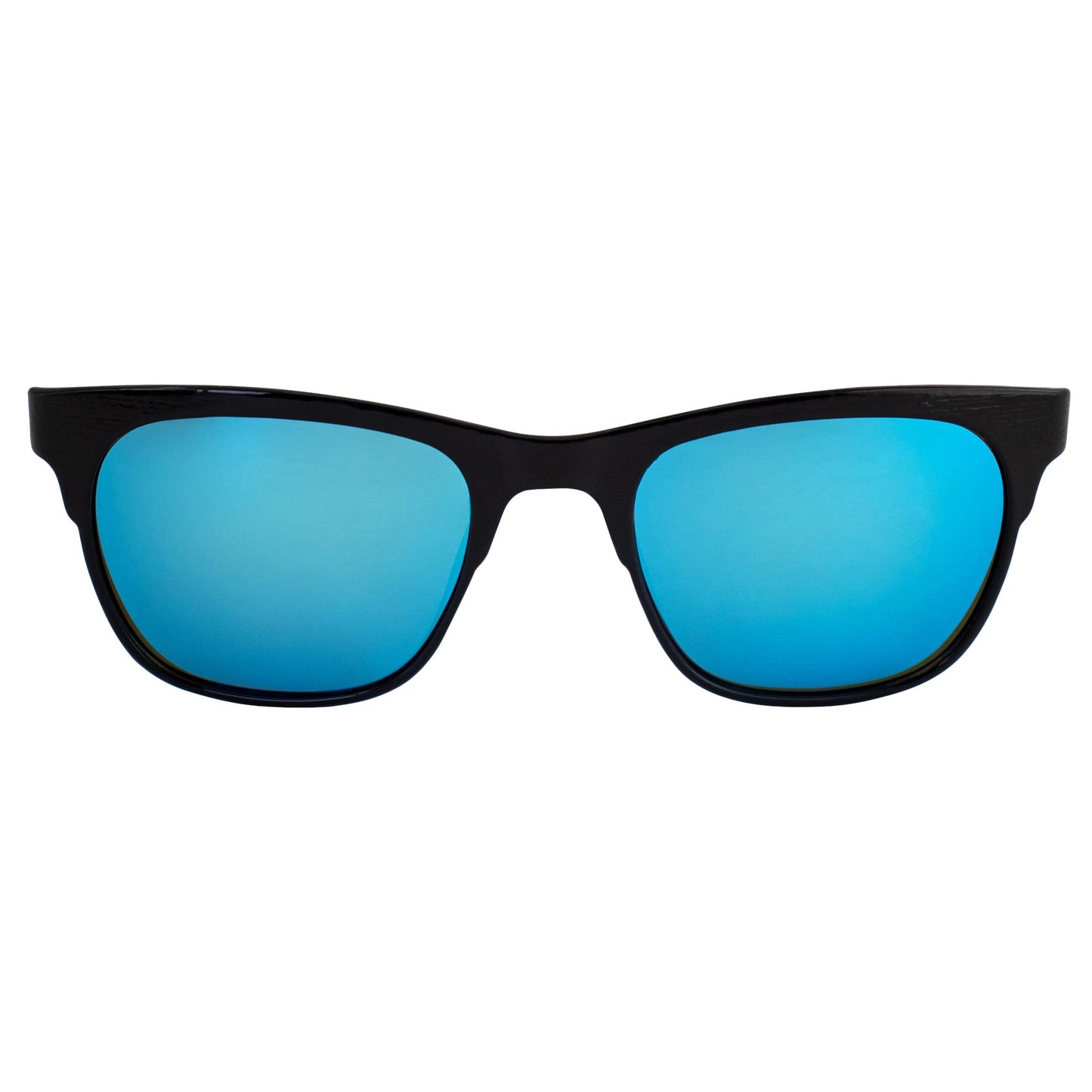 Islander Eyes Tahiti Polarized Sunglasses for Women Fashionable Black Frame w/Blue Mirror Lens