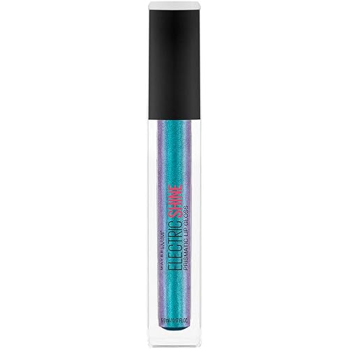 Maybelline New York Lip Studio Electric Shine Prismatic Lip Gloss Makeup, Electric Blue, 0.17 fl. oz.