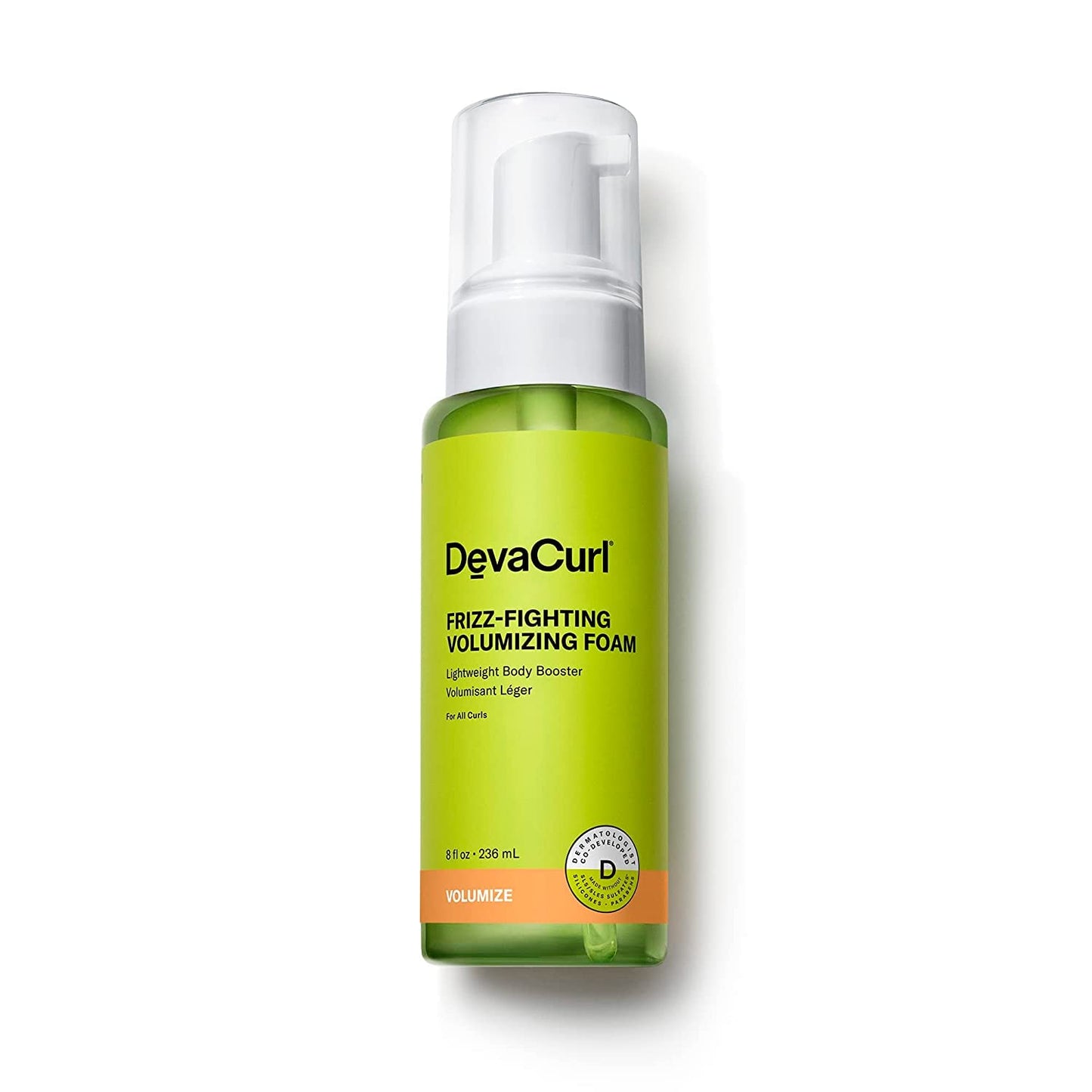 DevaCurl Frizz-Fighting Volumizing Foam Lightweight Body Booster | Adds Volume and Fullness | Up To 48 Hours Humidty Resistance | All Waves, Curls