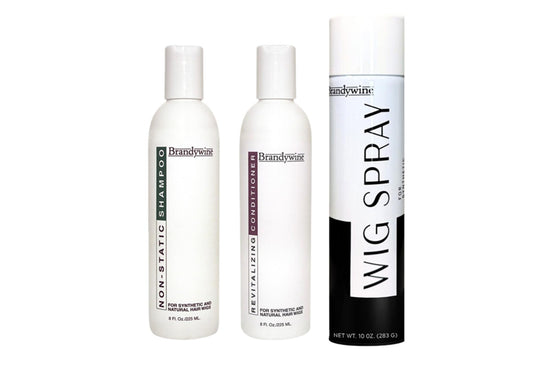 Brandywine Synthetic and Human Hair Care Products (8oz Shamp, Cond and Aerosal Wig Spray)