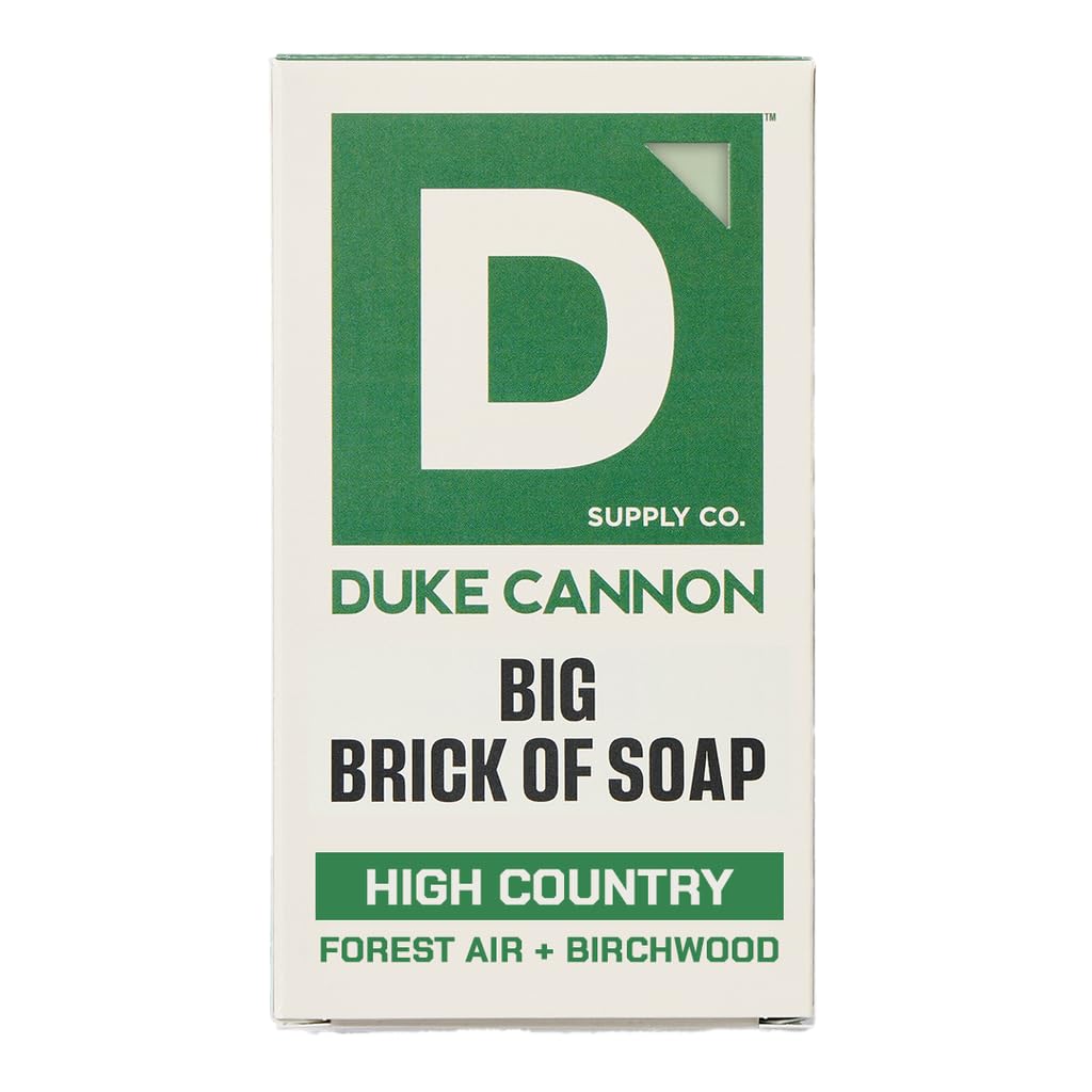 Duke Cannon Supply Co. Extra Large Big Brick Bar Soap - Men's Triple-Milled Bar Soap with Masculine Scents - Forest Air + Birchwood - All Skin Types
