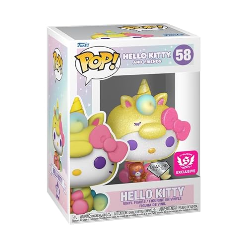 Funko Pop! Diamond Glitter Hello Kitty Unicorn Vinyl Figure, 3.6 inches, Exclusive