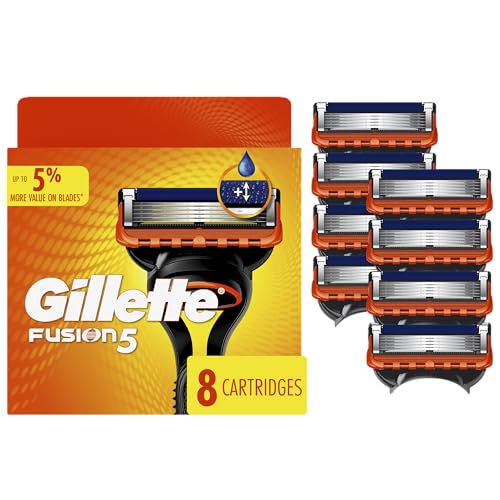 Gillette Fusion5 Mens Razor Blade Refills, 8 Count, Lubrastrip for a More Comfortable Shave Beauty and Personal Care Gillette Default Title