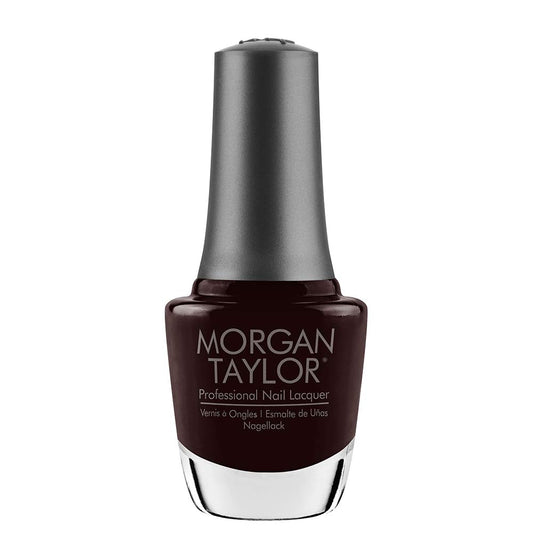 Morgan Taylor Nail Lacquer (Pumps Or Cowboy Boots?) Black Professional Lacquer, Vibrant, Chip-Resistant, Fast-Drying, Long-Lasting, High-Shine