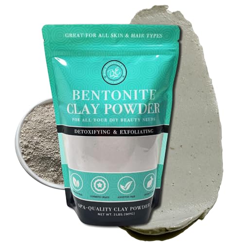Bare Essentials Living - Bentonite Clay Powder (2lbs) Face Clay Mask, Bentonite Clay Detox for Skin, Clay Powder for Seed Bombs, Detox Bath, Cosmetic