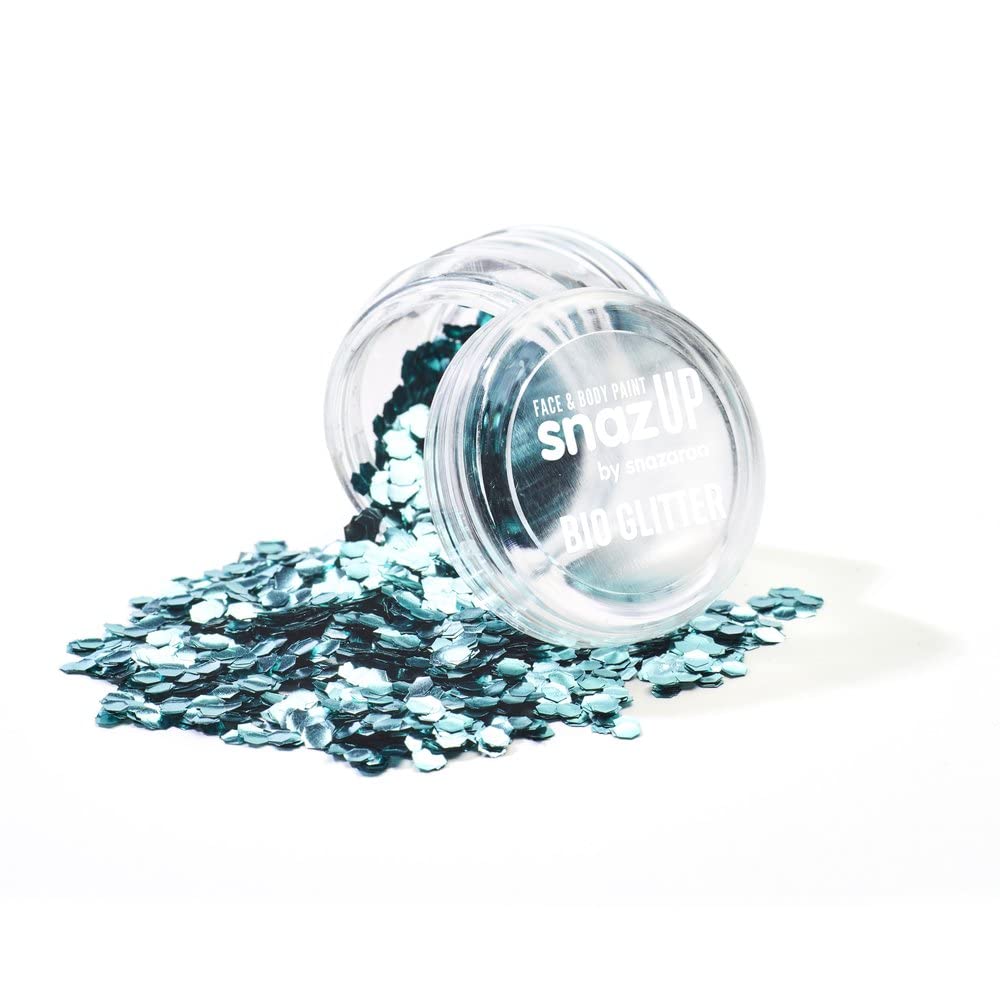Snazaroo Chunky Bio Glitter, 5g (.17-oz) Tub, Sky Blue