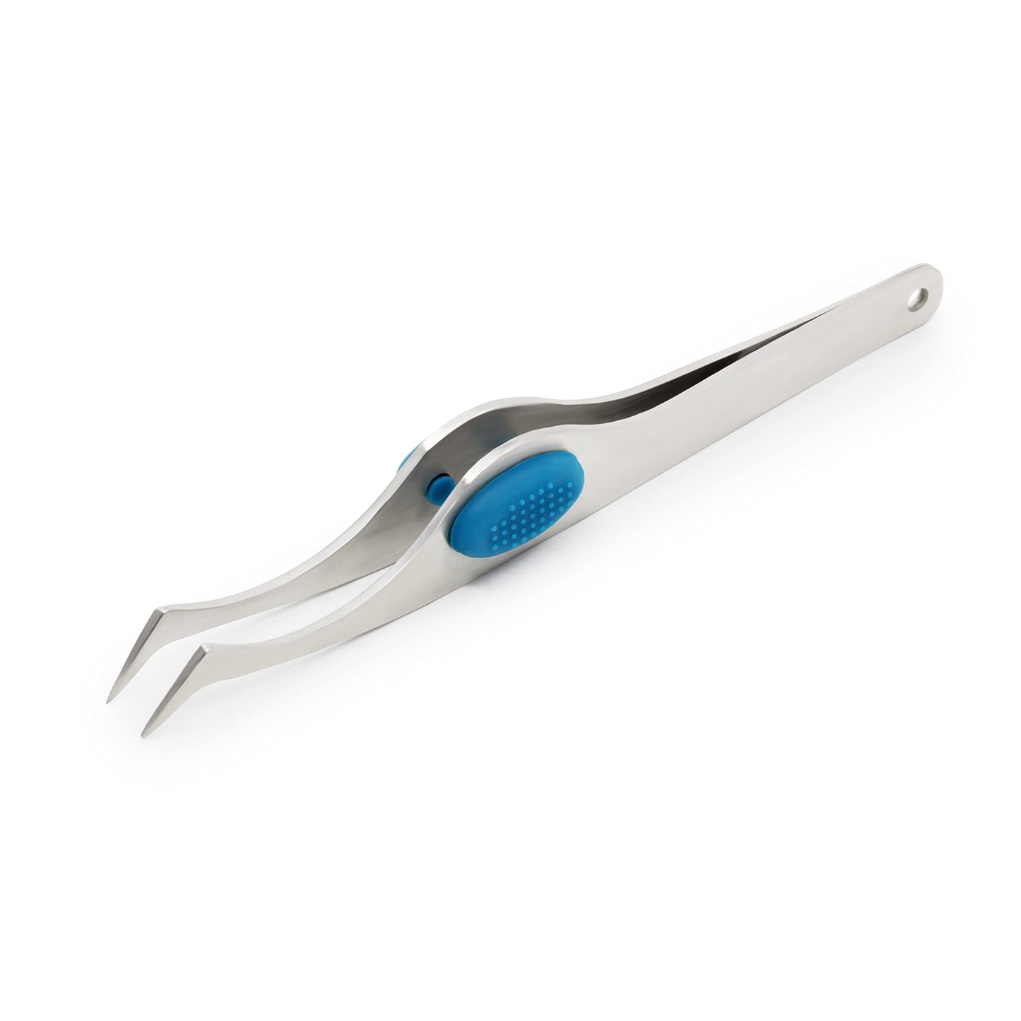 Dritz 4" Soft Grip Tweezers, Sharp Points, Silver