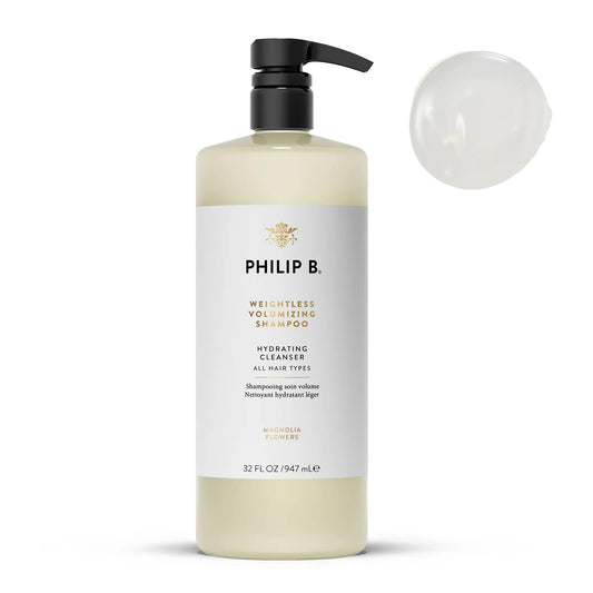 PHILIP B Weightless Volumizing Shampoo, 32 fl. oz. (947 ml) - Removes Oil and Product Build-Up, Adds Extra Body, Bounce and Shine