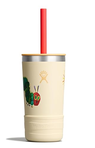 Hydro Flask Kids 12 Oz Tumbler with Lid and Straw for School - Insulated Stainless Steel World of Eric Carle™ Caterpillar