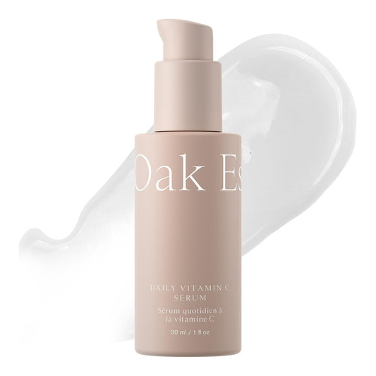 Oak Essentials Daily Vitamin C Serum, Brightening Face Serum with Squalane and Plankton Extract, Helps Reduce Dark Spots and Improve Skin Tone, 1 Fl Beauty & Personal Care Oak Essentials