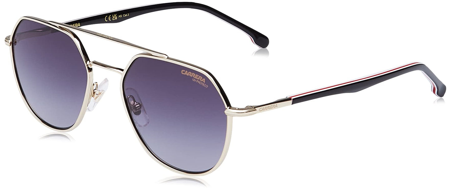 Carrera Unisex Sunglasses, W97/9o Gd Strpd Bk, 53