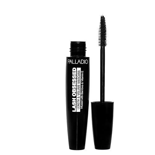 Palladio Lash Obsessed Mascara, Extreme Definition Lengthening Mascara, Amplifies Volume & Fullness, Evenly Coats Lashes, Lucious Length, Natural