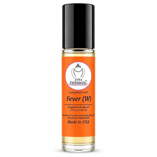 ZEKA PARFUMERIE Compare to Aroma compatible with Fever for Women Fragrance Body oil on 1/3 oz (9.86ml) Travel size Roll-On Botlle