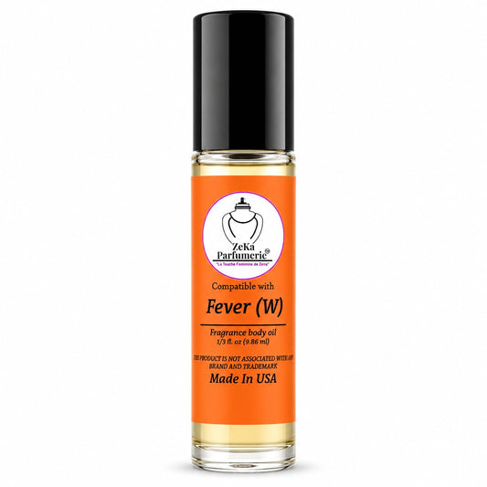 ZEKA PARFUMERIE Compare to Aroma compatible with Fever for Women Fragrance Body oil on 1/3 oz (9.86ml) Travel size Roll-On Botlle