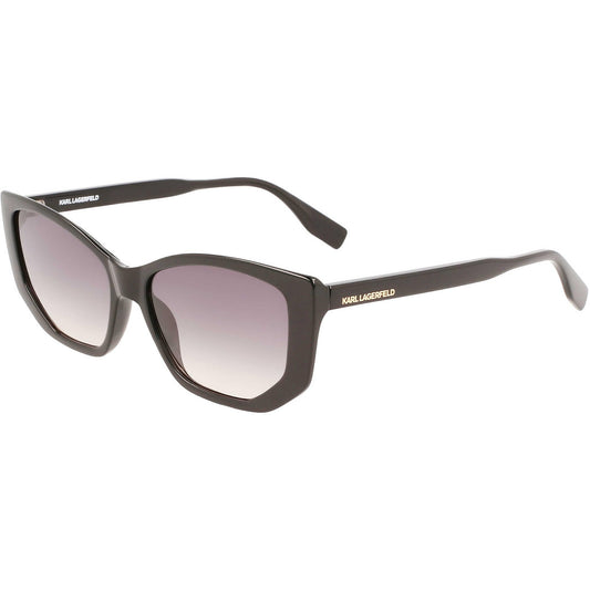 KARL LAGERFELD Women's KL6071S Rectangular Sunglasses, Black, One Size