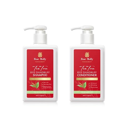 Rose Molly Tea Tree Bye Dandruff Shampoo and Conditioner Set, 9.46 fl oz