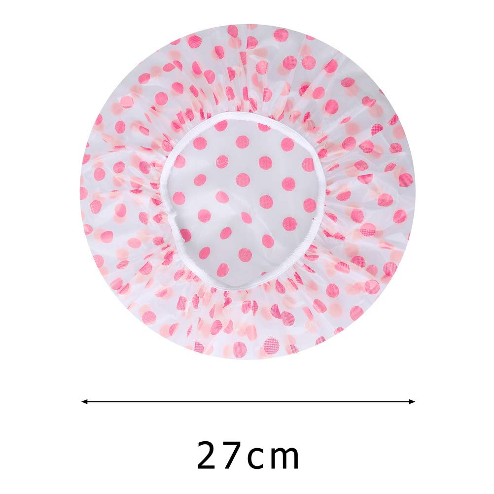 Shower Cap, 3 Pcs Waterproof Reusable Shower Caps Bath Hair Hat Stocking Stuffers for Women Men Kids