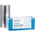 ForPro Professional Collection Smooth Aluminum Foil Roll, 320 Ft Hair Foils for Color Application and Highlighting Services, Silver, Medium, 5" W