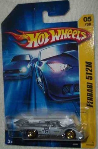 Hot Wheels FERRARI 512M 2006 First Editions Series #5/38 Silver Ferrari 512 M Silver #2006 1:64 Scale Collectible Die Cast Metal Toy Car Model