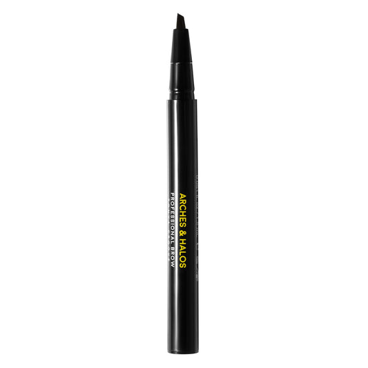 Arches and Halos Angled Bristle Tip Waterproof Brow Pen - Water Based and Smudge Proof Eyebrow Pencil - Extended Wear - Espresso - 0.051 oz