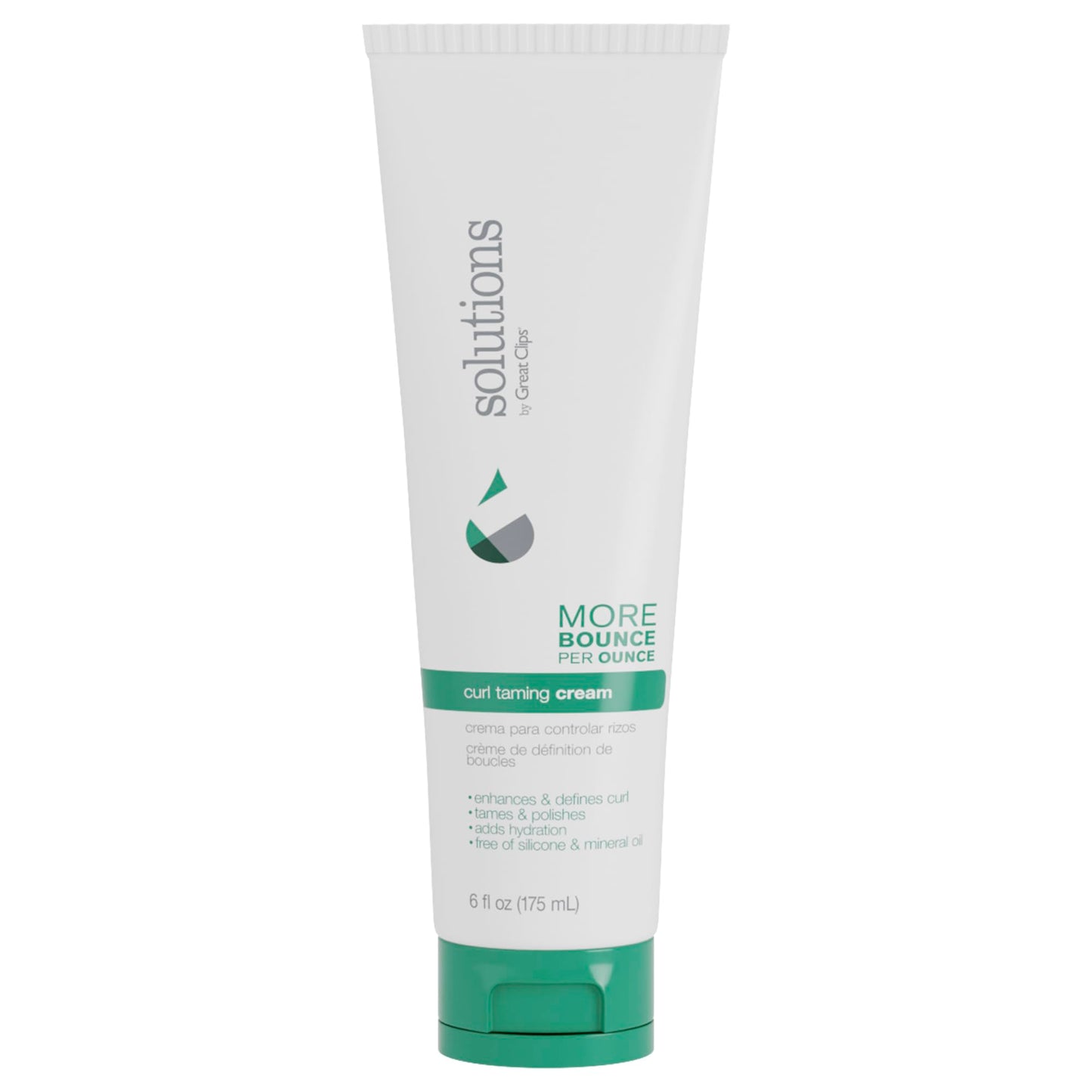 GREAT CLIPS Solutions Curl Taming Cream, 6oz | Enhance & Define Curls | For a Tame and Polished Look