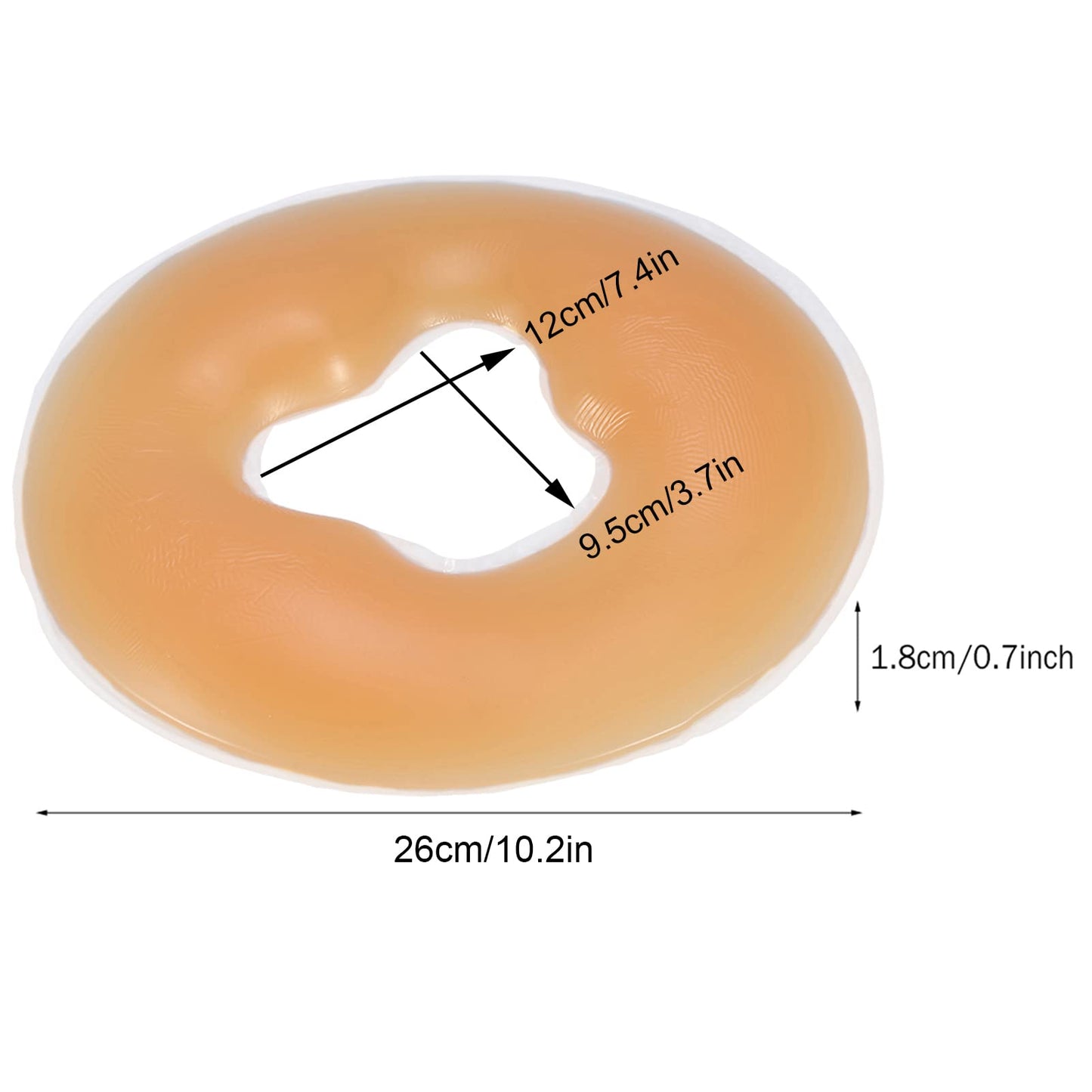 Tbest Beauty Care Silicone Spa Face Rest Relax Body Massage Overlay Cushion Beige Face Pillow for Massage On Bed,Bolsters & Cushions for Massage Beauty and Personal Care Tbest