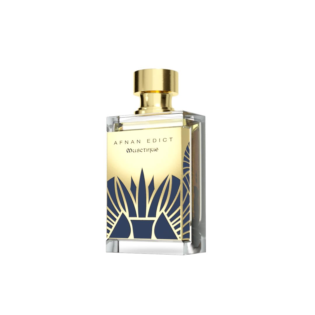 Afnan Edict Musctique Unisex Luxury Eau de Parfum Spray, 2.7 Fl. Oz - Elegant Musk & Oud Perfume with Saffron & Vanilla
