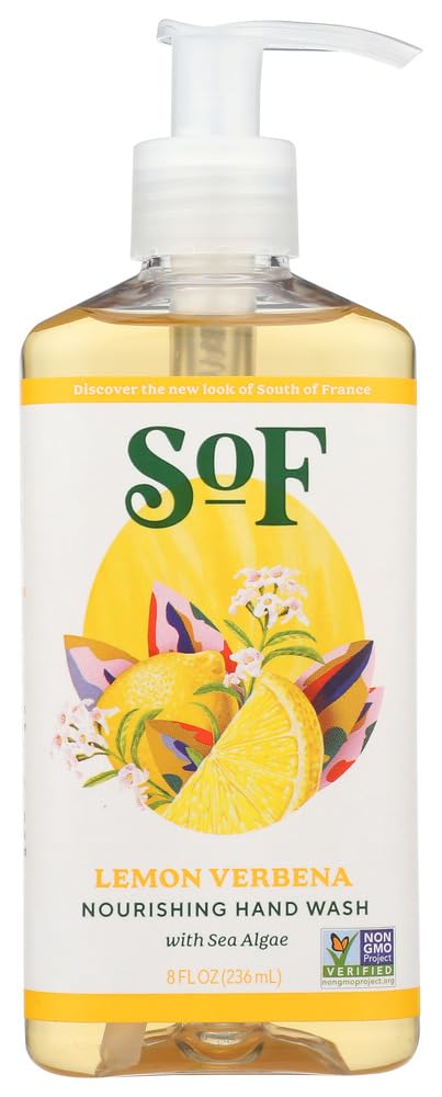 South of France, Lemon Verbena, Hand Wash with Soothing Aloe Vera, 8 oz (236 ml) (Pack of 2)