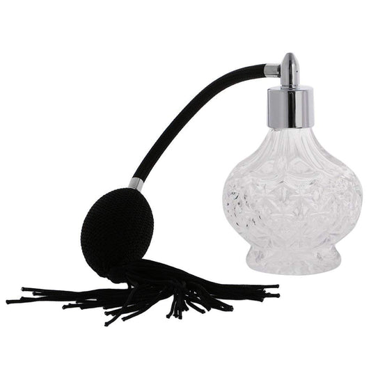 Topxome 80ml Clear Crystal Vintage Perfume Bottle Long Spray Tassels Parfume Atomizer Pump Refillable Glass Bottles
