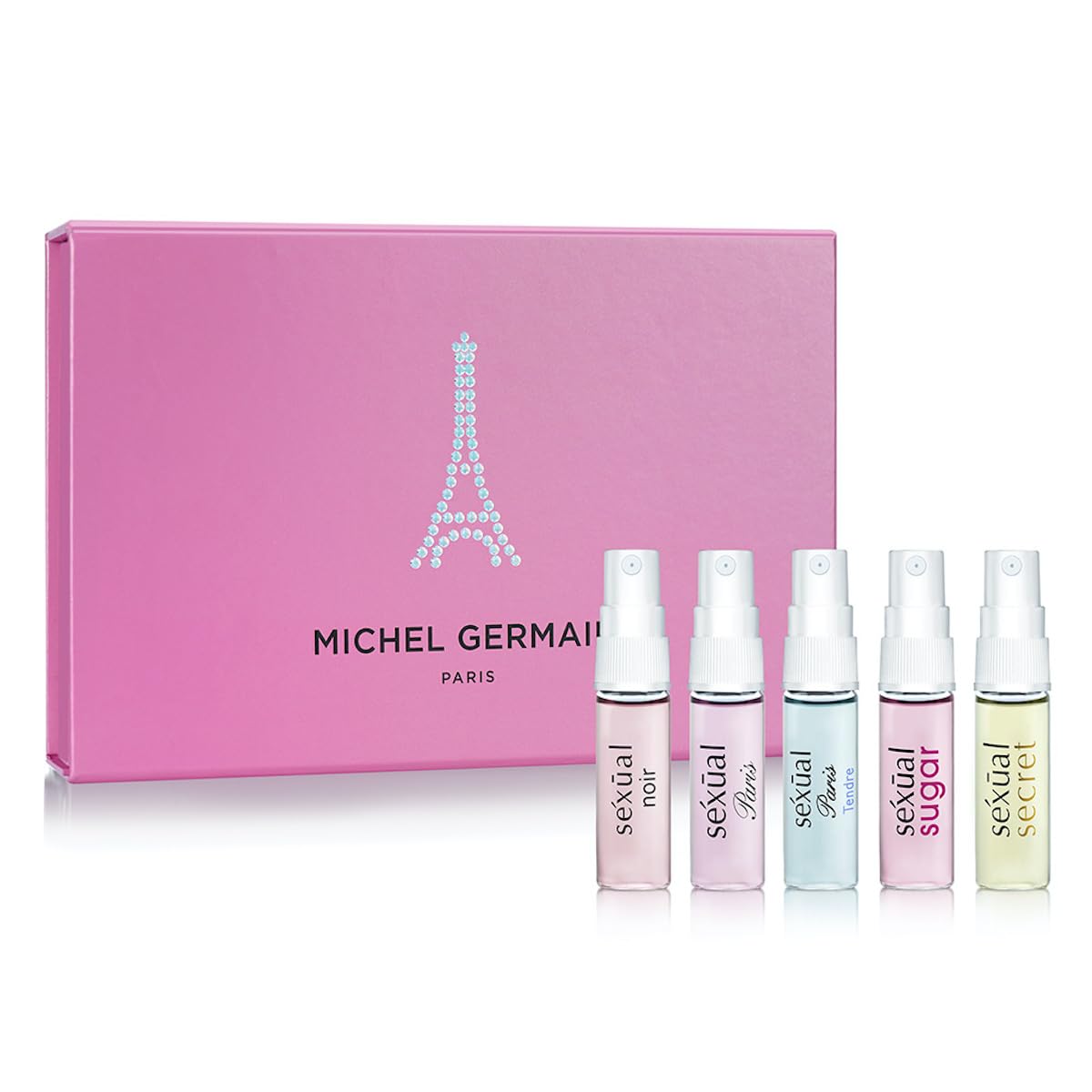 Michel Germain Sexual Discovery Set for Her, Women's Perfume, 5 x 0.07 Fl Oz Vials, Floral & Gourmand Perfumes for Her