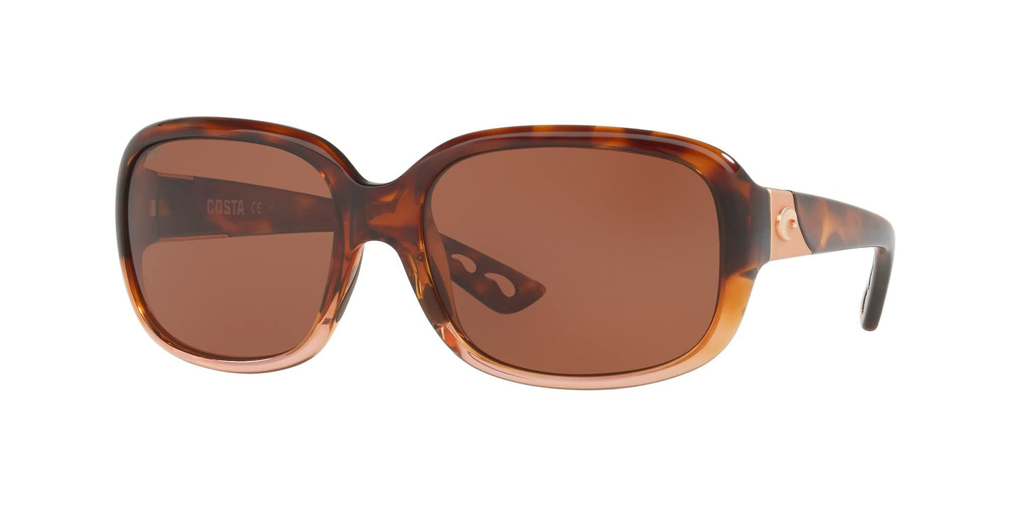 Costa Woman Sunglasses Shiny Tortoise Fade Frame, Copper Lenses, 58MM