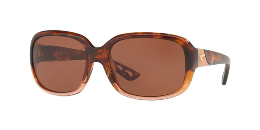 Costa Woman Sunglasses Shiny Tortoise Fade Frame, Copper Lenses, 58MM