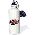 3dRose Tow Truck Sports Water Bottle, 21 oz, White