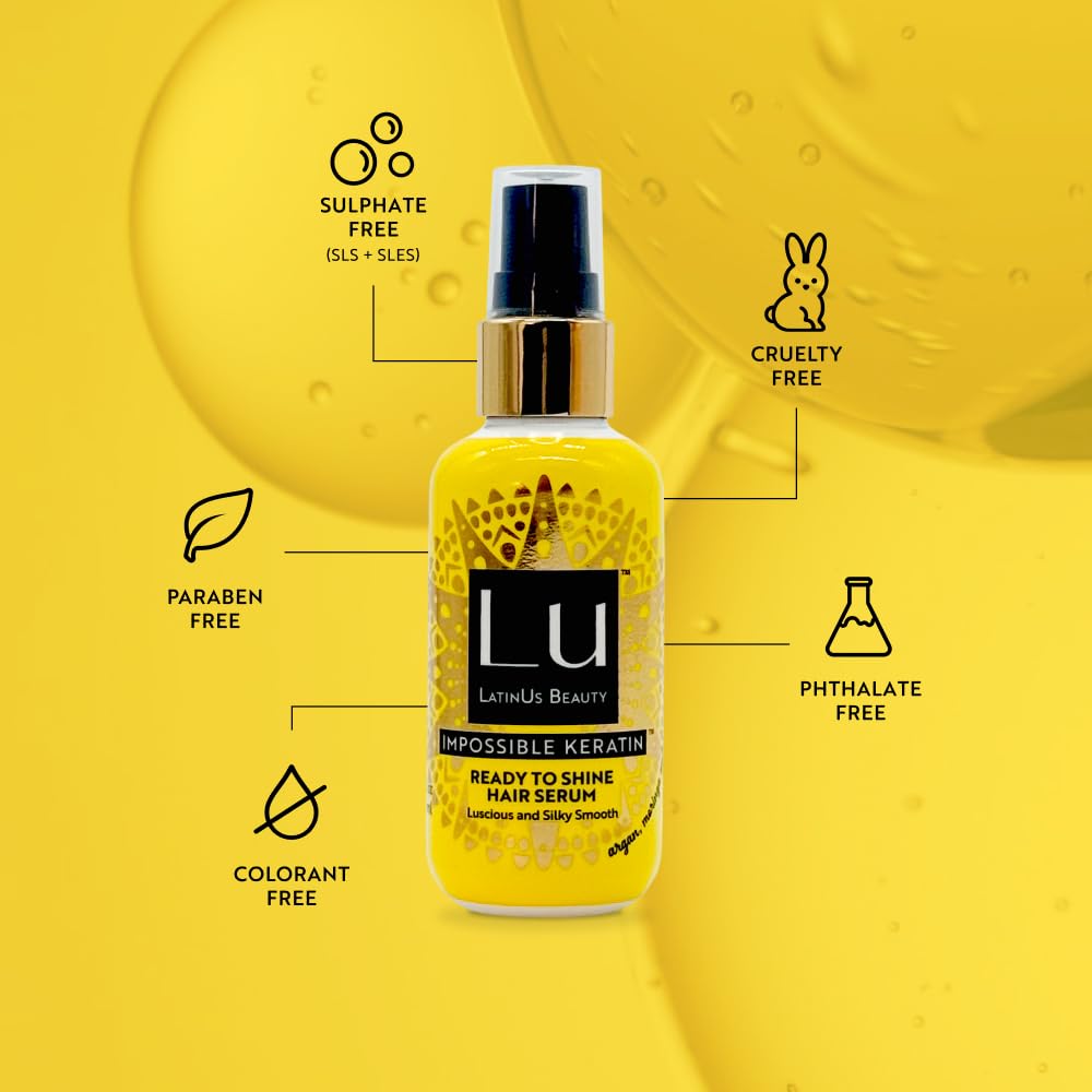 LATINUS Lu Beauty Ready to Shine Hair Serum Instant Shine & Glossy Finish (3 oz)