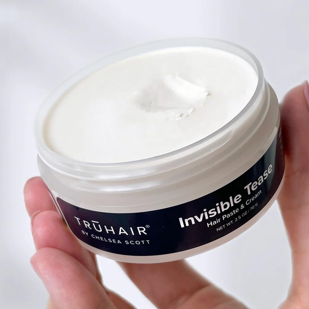 Truhair Invisible Tease Styling Cream and Paste | Men’s & Women’s Hair Styling Cream for Shaping, Texturizing, and Hold | Lightweight & Non-Greasy