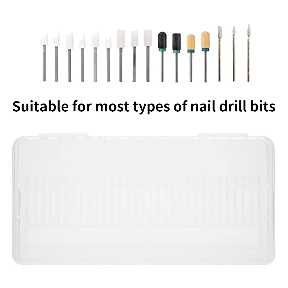 Nail Drill Bits Case, 30 Holes Nail Drill Bits Storage Box Manicure Drill Bits Container Holder Display Case Organizer, Empty Nail Grinding Organizer Beauty & Personal Care YUYTE