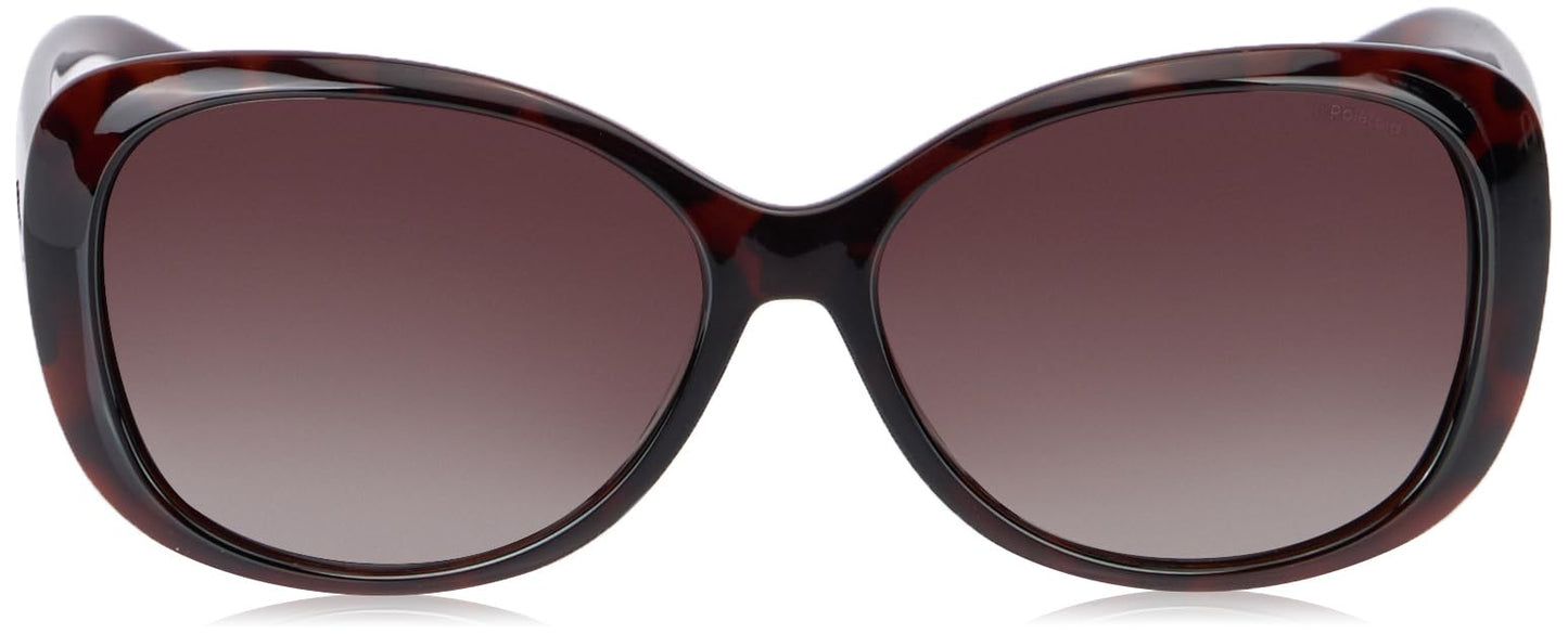 Polaroid Sunglasses Women's P8317/S Butterfly Sunglasses, Havana, 58 mm