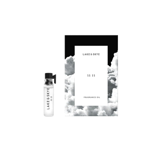 Lake & Skye 11 11 Fragrance Oil Sample Perfume, Signature Skin Musk with White Ambers, Unisex Scent, 0.06 fl oz (2 mL)