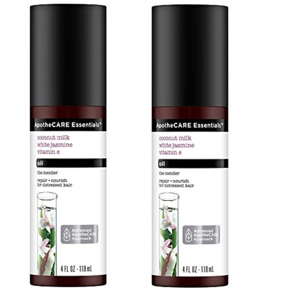 ApotheCARE Essentials The Mender Damaged Hair Repair Oil, Coconut Milk, White Jasmine, Vitamin E, 4 oz, 2-Pack