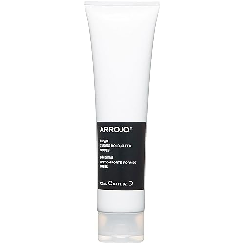 Arrojo Hair Gel for Short Hair, 5.1oz - No-Flake Styling Gel with Vitamin B5 - Strong Hold, Pliable Finish, Non-Sticky for Sleek & Modern Hairstyles