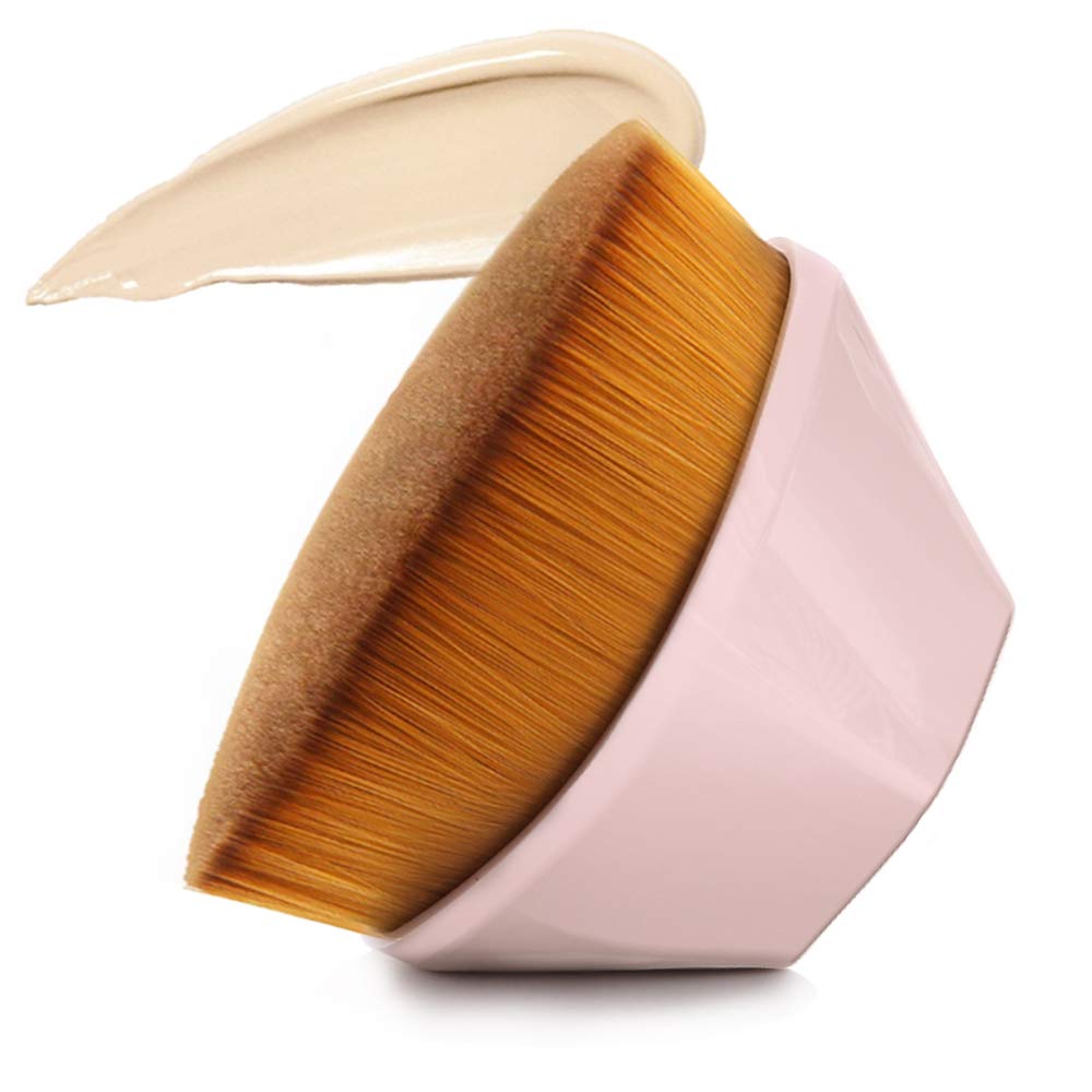 Daubigny Foundation Makeup Brush Flat Top Kabuki Hexagon Face Blush Liquid Powder Foundation Brush for Blending Liquid, Cream or Flawless Powder