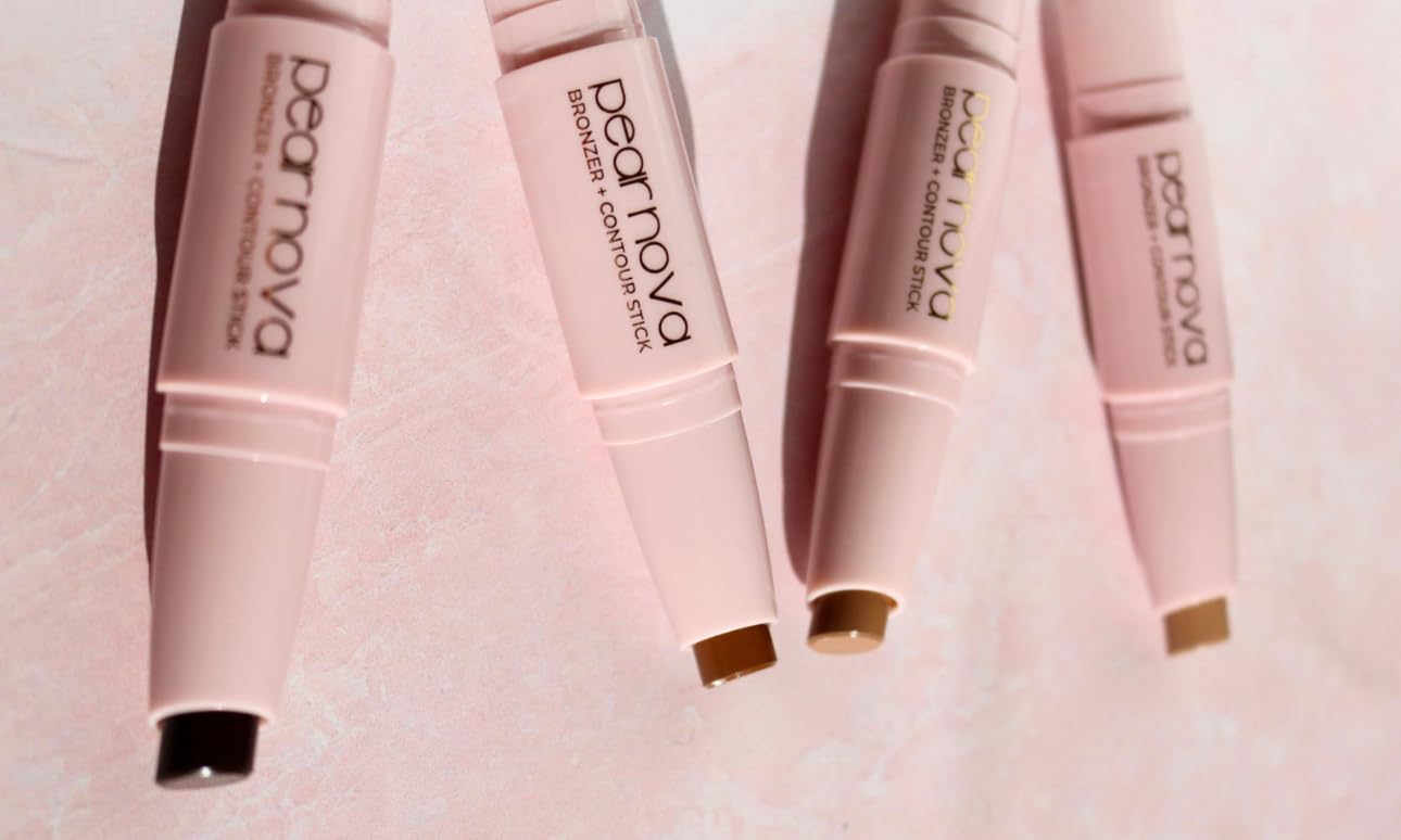 Pear Nova Bronzer and Contour Stick, 2-in-1 Cream Formula (Deep)