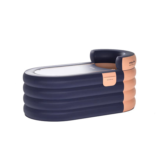 Inflatable adult bathtub with electric air pump,Suitable for hot water bath & ice bath(grapefruit tangerine)